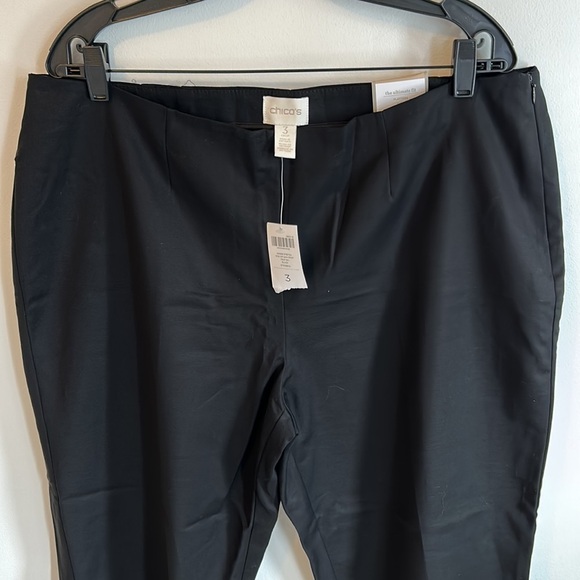 Chicos’s Serene Stretch Side Zip Crop Black Pants - Picture 4 of 10
